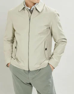 Hot Hackett London Blouson en toile unie beige