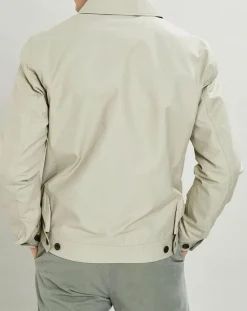 Hot Hackett London Blouson en toile unie beige