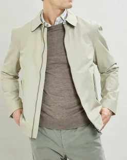 Hot Hackett London Blouson en toile unie beige