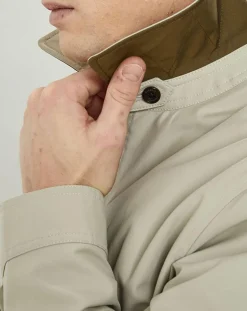 Hot Hackett London Blouson en toile unie beige