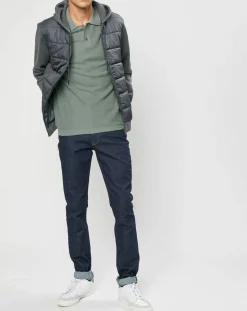 Homme Hackett London Blouson Hybride bi-matière Jersey gris