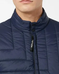 Outlet Replay Blouson matelassé bleu marine