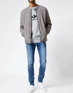 Homme Pepe Jeans Blouson Matelassé Drayton taupe