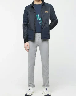 Homme Hackett London Blouson Motard Aston Martin Racing bleu