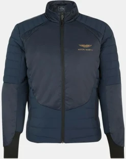 Homme Hackett London Blouson Motard Aston Martin Racing bleu