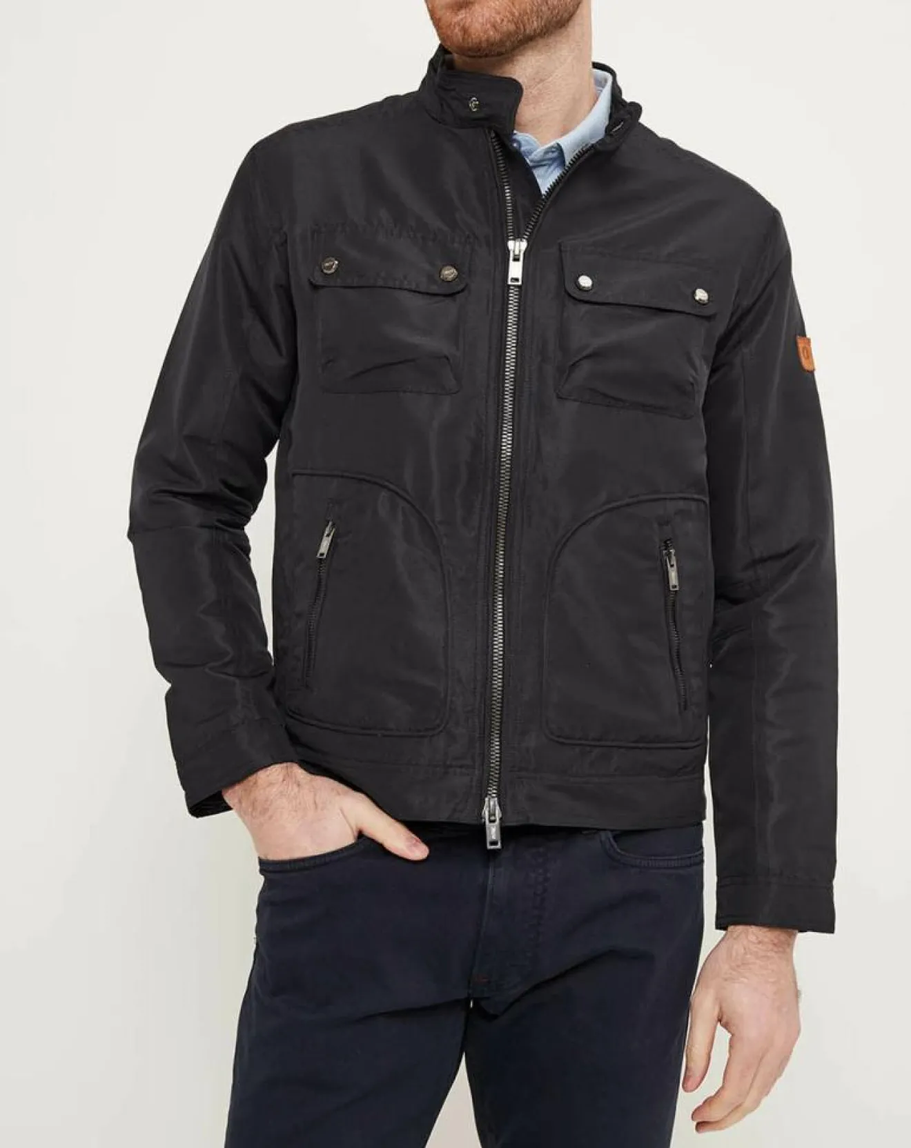 Homme MCS Blouson motard marine