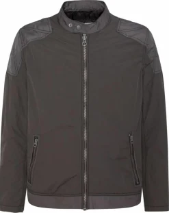 Homme Pepe Jeans Blouson Motard Nylon marron/gris