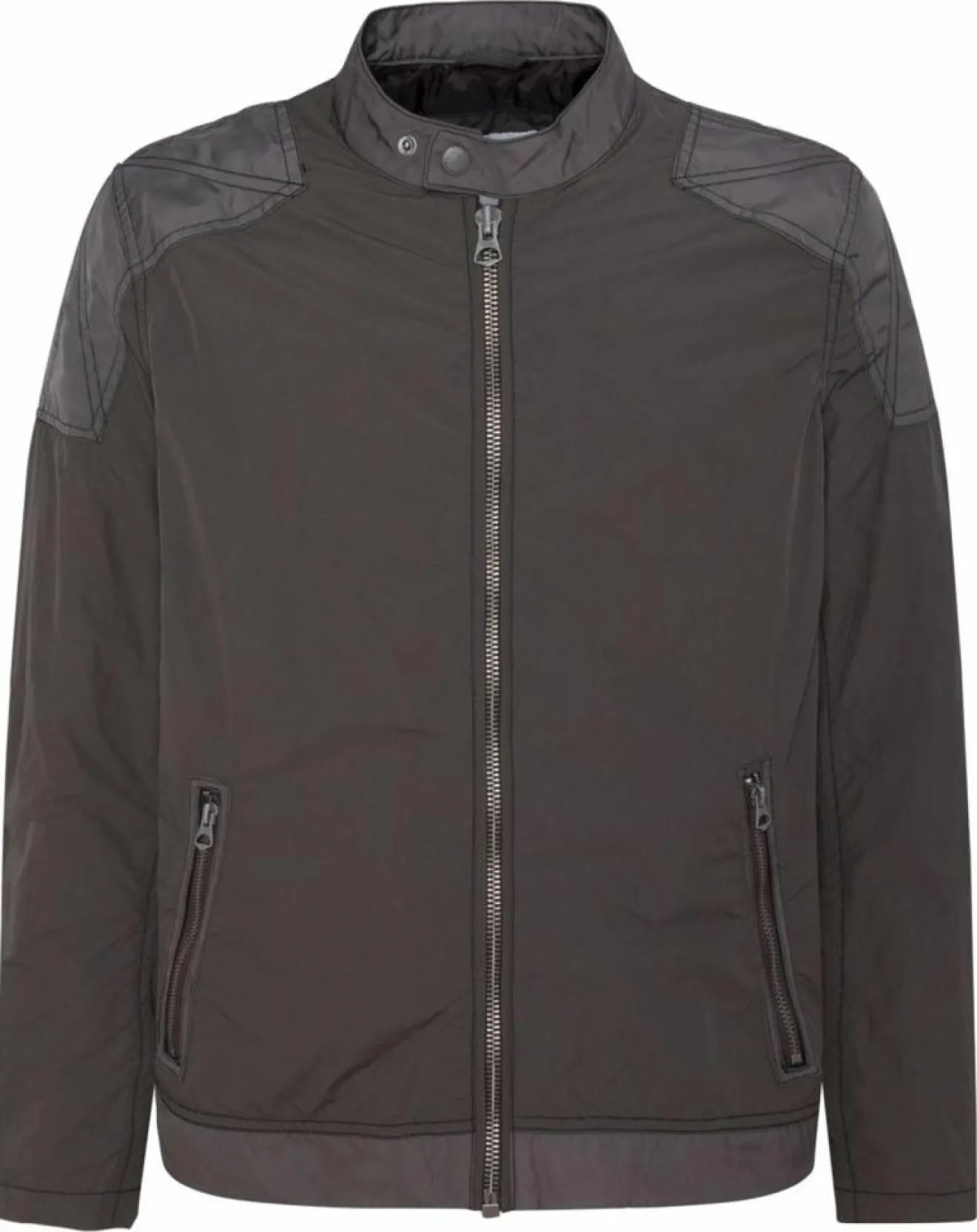 Homme Pepe Jeans Blouson Motard Nylon marron/gris