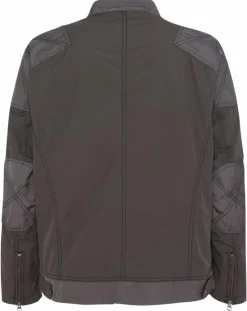Homme Pepe Jeans Blouson Motard Nylon marron/gris