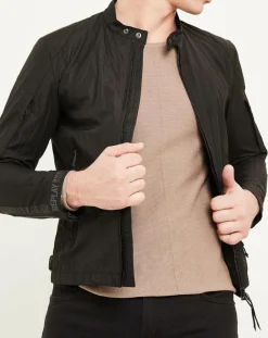 Outlet Replay Blouson Motard Nylon noir