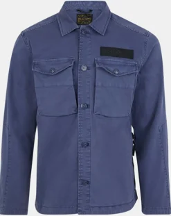 Homme Replay Blouson saharienne patch bleu marine