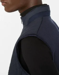 Best Hackett London Blouson sans manches dos maille bleu