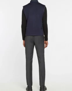 Best Hackett London Blouson sans manches dos maille bleu