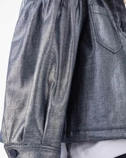 Femme Indies Blouson Selene bleu/argenté