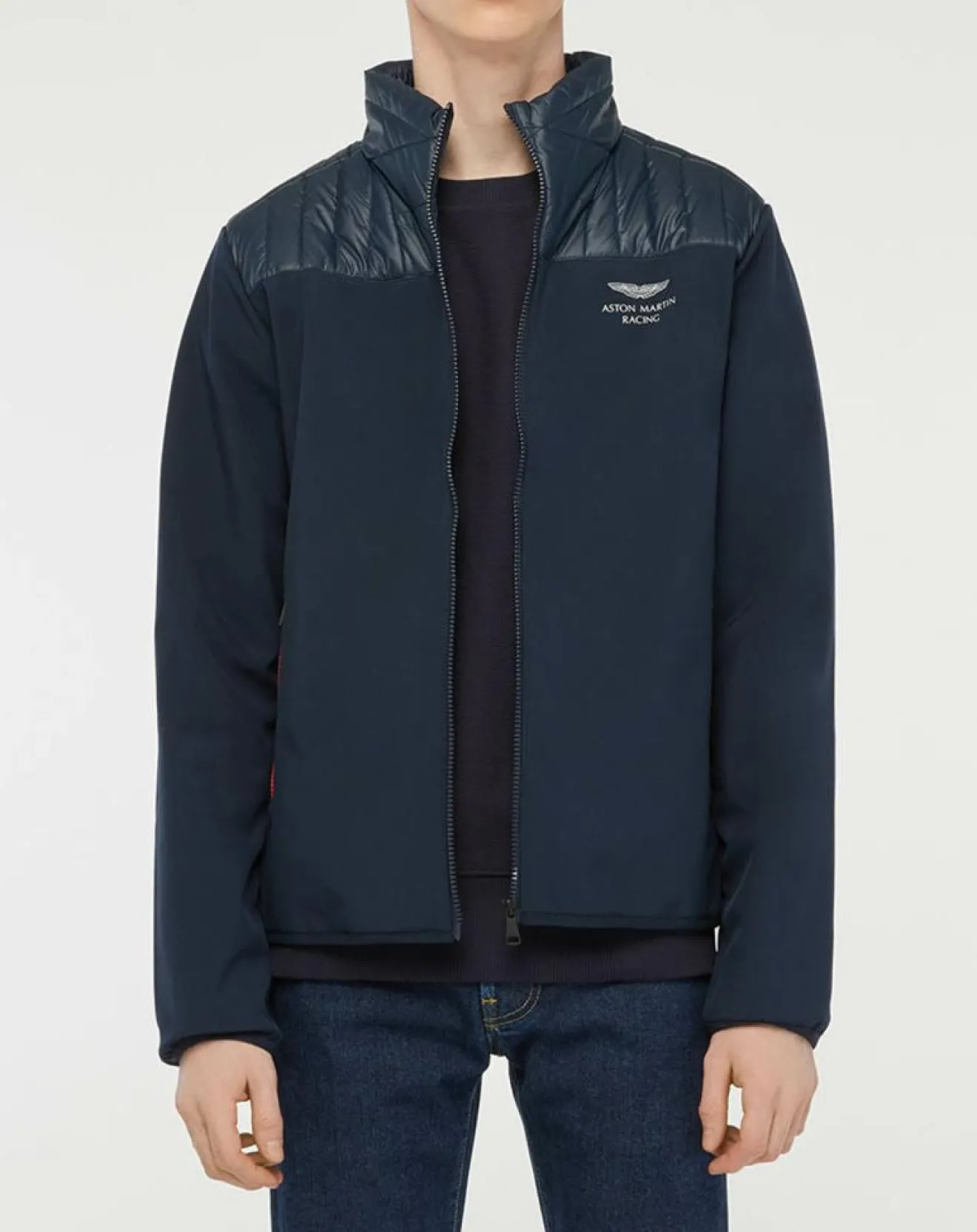 Discount Hackett London Blouson Soft Shell Aston Martin Racing bleu marine