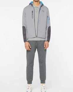 Homme Hackett London Blouson Sweat Hybride Aston Martin Racing gris