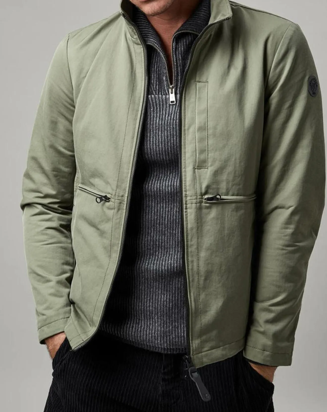 Homme Marc O'Polo Blouson Technique Multipoches kaki