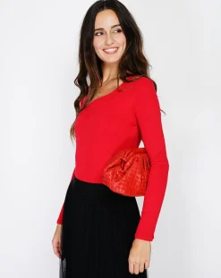 Outlet Assuili Body en Soie mélangée Madelaine rouge