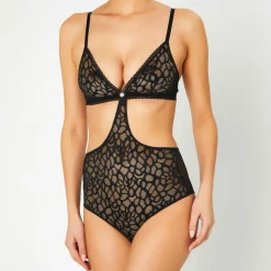 Femme Huit Body en Soie mélangée Sonia noir