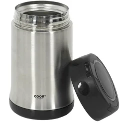 Cook Concept Bol à soupe isotherme avec couvercle inox/noir - 50 cl