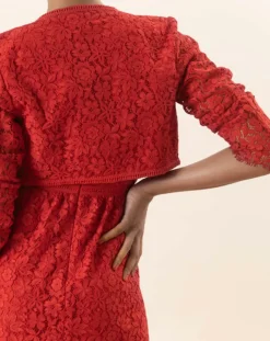 Best Caroll Boléro Carly à dentelle rouge
