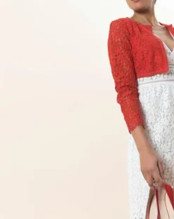 Best Caroll Boléro Carly à dentelle rouge