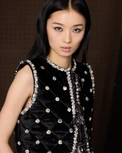 Outlet Manoush Boléro en Velours Night noir