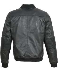 Online Blue Wellford Bombers en Cuir Blois noir