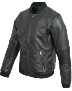 Online Blue Wellford Bombers en Cuir Blois noir