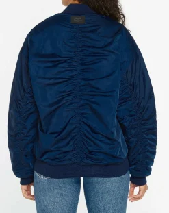 Femme Pepe Jeans Bombers Fronce Int bleu foncé