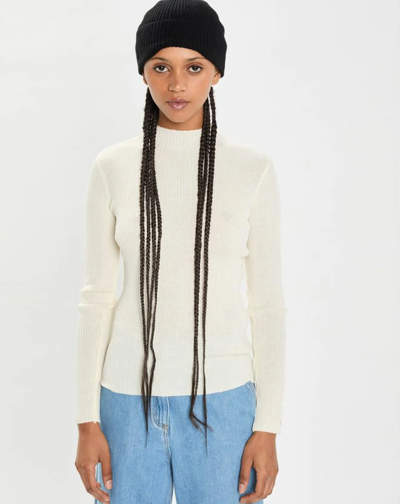 Outlet Cashmere Tribu Bonnet 100% Cachemire Bonny noir