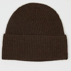 New Cashmere Tribu Bonnet 100% Cachemire maille perle Bonny brownie