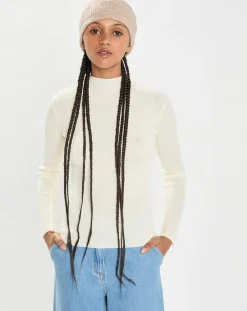 New Cashmere Tribu Bonnet 100% Cachemire maille perle Bonny chestnut