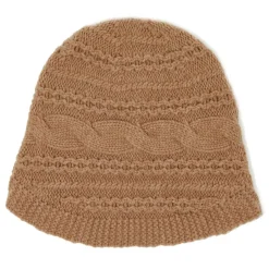 Femme Lauren Vidal Bonnet en Laine & Cachemire Slow ocre