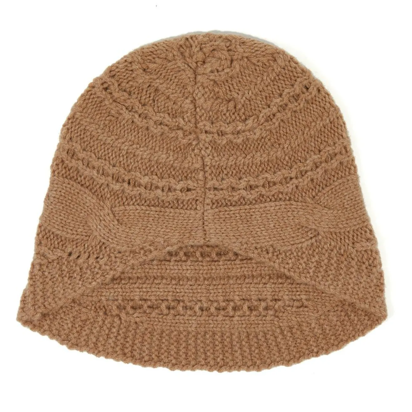 Femme Lauren Vidal Bonnet en Laine & Cachemire Slow ocre