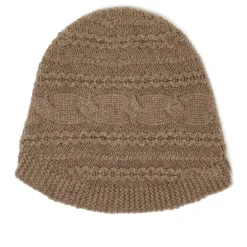 Femme Lauren Vidal Bonnet en Laine & Cachemire Slow camel