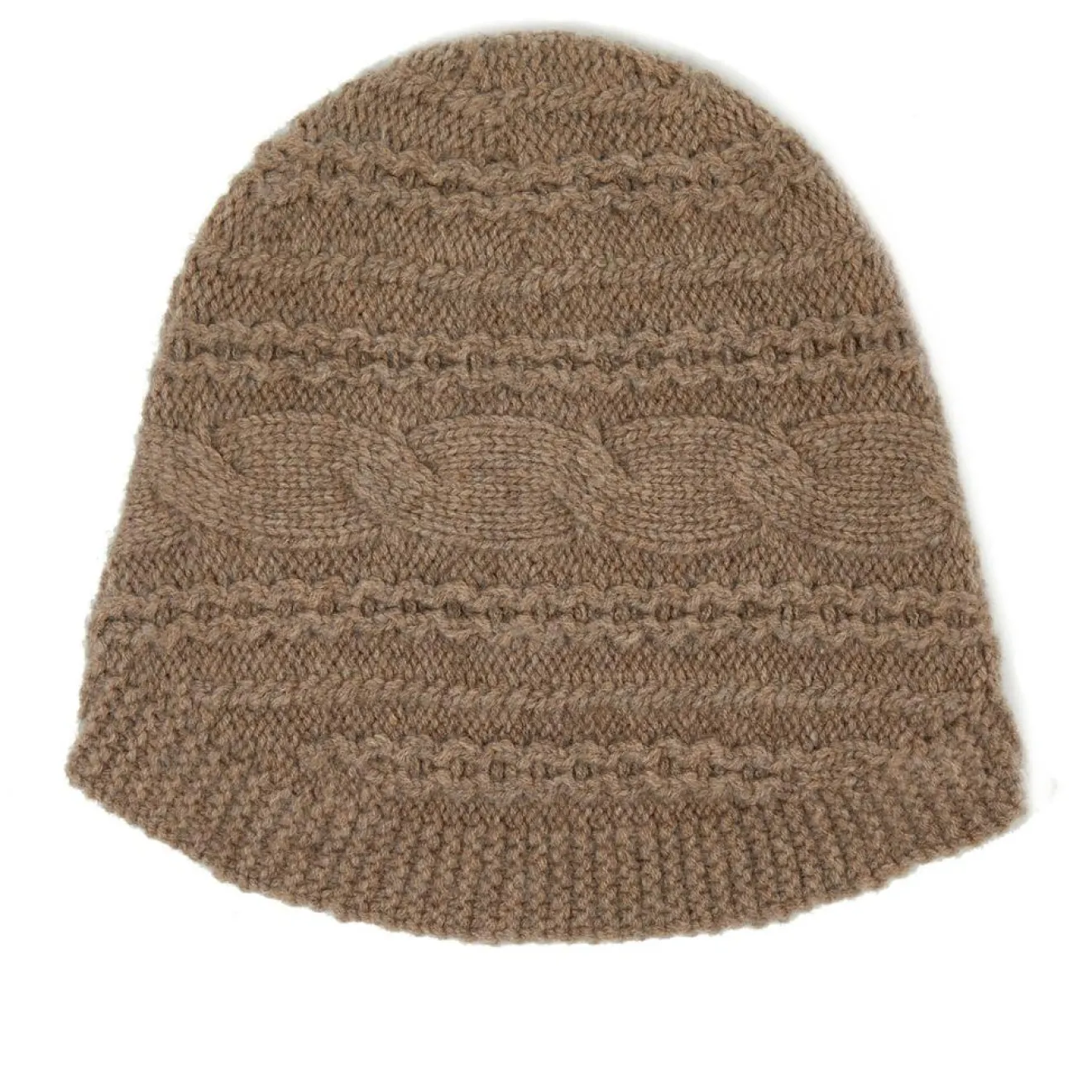 Femme Lauren Vidal Bonnet en Laine & Cachemire Slow camel