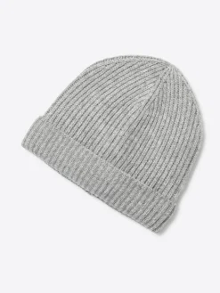 Homme Devred Bonnet uni en viscose mélangée gris chiné clair