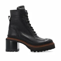 See by Chloé Boots en cuir à lacets Mahalia noires