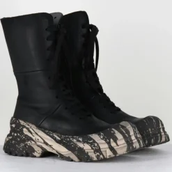 New Lofina Boots en Cuir 4142 gas noires - Talon : 7cm