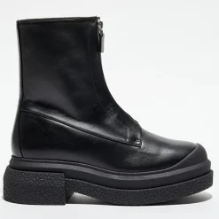 Sale Stuart Weitzman Boots en Cuir Charli Zip Sport noires