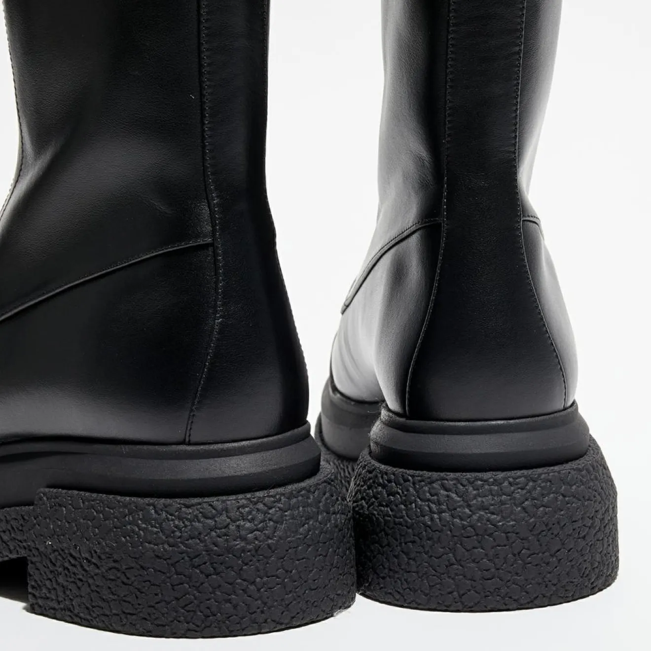 Sale Stuart Weitzman Boots en Cuir Charli Zip Sport noires