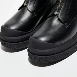 Sale Stuart Weitzman Boots en Cuir Charli Zip Sport noires