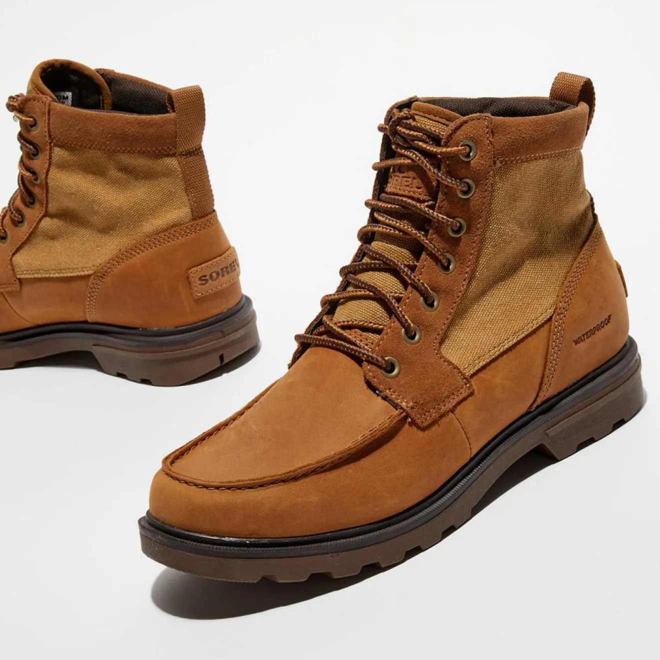 Hot Sorel Boots en Cuir imperméables Carson™Moc marron
