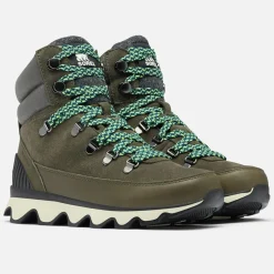 Femme Sorel Boots en Cuir imperméables Kinetic™ Conquest vertes