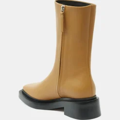 New Neous Boots en Cuir Large camel - Talon 5 cm
