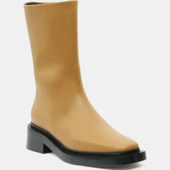 New Neous Boots en Cuir Large camel - Talon 5 cm