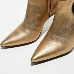 Free Lance Boots en Cuir Lune dorées - Talon 8.5 cm