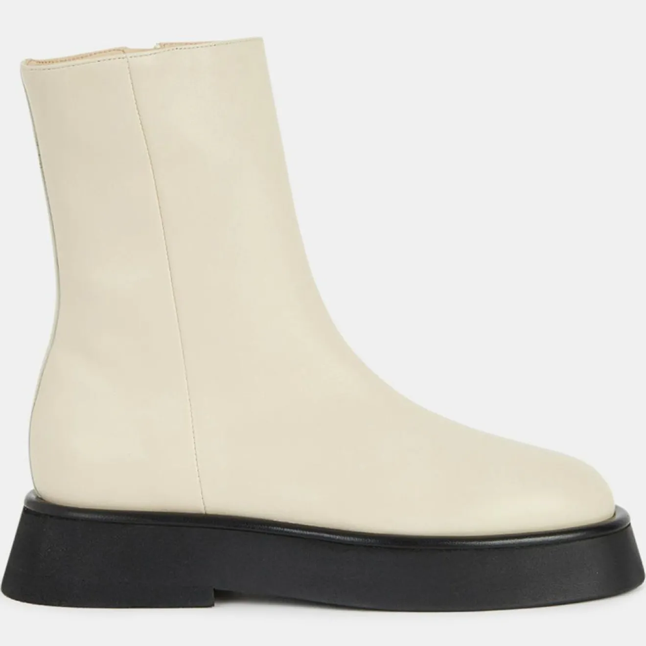 Femme Wandler Boots en Cuir Maika écrues