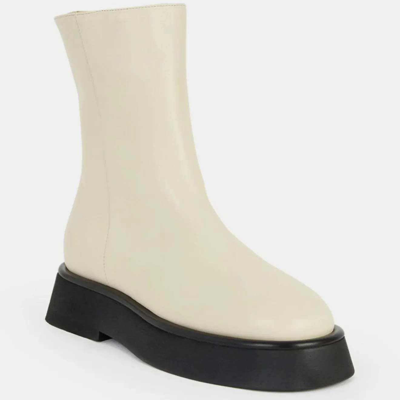Femme Wandler Boots en Cuir Maika écrues